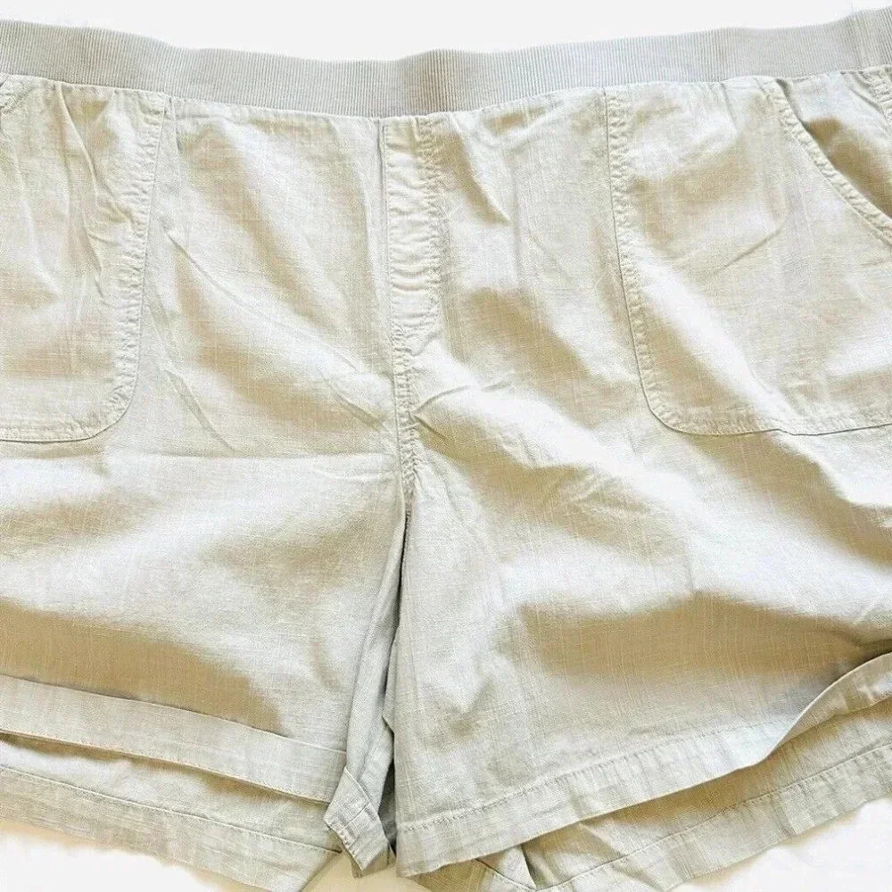 NWT SONOMA Women Pockets Ultra Waistband Easy Pull On Utility Shorts Plus Sz 4X